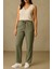 Baggy Keten Kadın Pantolon Çağla Yeşili 1
