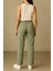 Baggy Keten Kadın Pantolon Çağla Yeşili 3