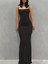 Kadın Kolsuz Askılı Bodycon Uzun Viskon Elbise 1