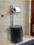 Metal Çöp Kovalı Banyo Wc Kağıtlık - Tuvalet Kağıtlığı Siyah 2