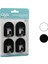 Qlux L-00950 4pcs Dome Askı No-2 Kubbeli - Siyah - Beyaz - Plastik Askı Yapışkanlı Montaj 1
