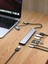 FH27 Usb-C + A 8-In-2 Çoklayıcı | 5gbps Hız | Sd Kart Okuyucu | 3.5mm Jack | Alüminyum Gövde 3