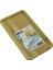 Dikdörtgen Ahşap Bambu Servis Sunum Tepsi - Tahtası Mini Tepsi 25 x 14 x 1.4cm (4887) 1