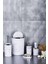 5 Parça Mermer Desen Mat Banyo Seti / Wc Fırçalık, Sıvı - Katı Sabunluk, Çöp Kovası, Diş Fırçalık 1