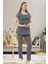 Mecit 6003 Füme Sabahlıklı Lohusa Pijama Takımı 3