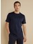 Bisiklet Yaka Lacivert Erkek T-Shirt BBSS25MTS025 1