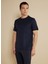 Bisiklet Yaka Lacivert Erkek T-Shirt BBSS25MTS025 2