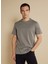 Bisiklet Yaka Gri Erkek T-Shirt BBSS25MTS025 1
