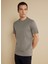 Bisiklet Yaka Gri Erkek T-Shirt BBSS25MTS025 2