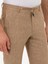 Erkek Kahverengi Slim Fit Beli Bağcıklı %100 Keten Pantolon 50268873-VR029 6