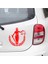 Adelet Simgesi Terazi Araba Oto Leptop Sticker 20CM Kırmızı Renk 1