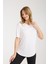 %100 Pamuk Kadın T-Shirt - Basic, Yırtmaç Detaylı Günlük ve Spor Kombinleri 1