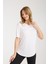 %100 Pamuk Kadın T-Shirt - Basic, Yırtmaç Detaylı Günlük ve Spor Kombinleri 1