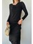 Siyah Astarlı Triko Elbise 3