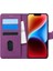Samsung Galaxy A5 SM-A500 Uyumlu Kart ve Para Bölmeli Standlı Cüzdanlı Kılıf - Mor 3