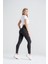Kadın Toparlayıcı Tayt – Siyah Nervürlü Yüksek Bel Slim Fit, Dar Paça Sporcu Tayt 2