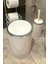 5'li Yuvarlak Banyo Seti, Akrilik, Çöp Kovası, Wc Fırçalık, Sabunluk, Diş Fırçalık, El Sabunluk 5
