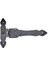 Antika Tarz Dekoratif Pirinç Kuyruklu Düğmeli Menteşe No3 - 155X240 Mm, Oksit 1