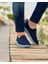 Navy Blue Perge 0391 Keten Air Taban Günlük Erkek Sneaker Ayakkabı 4