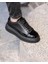 Black Roglan Shiny 0130 Hakiki Deri Günlük Erkek Sneaker Siyah 5