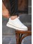 White Alex 0069 Hakiki Deri Günlük Erkek Sneaker Beyaz 1