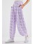6665 Desenli Şalvar Pantolon - Lila 7