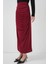 8035 Büzgülü Midi Etek - Bordo 8