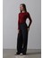 AYDOGANTICARET44 Beli Lastikli Bol Paça Pantolon - Lacivert-Beyaz 2