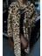 Leopar Desenli Içi Astarlı Peluş Kaban 7065 6