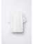 Beyaz Oversıze T-Shirt Kız Erkek Çocuk Unısex Yarım Kollu % 100 Pamuk T-Shirt 4