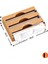 3 Bölmeli Bambu Kesici ve Folyoluk, 23,5X33,5 Cm, Pratik ve Şık Kullanım 3