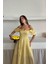 Sarı Gipeli Brode Elbise 4