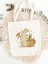 Rabbit And Mushroom, Tavşan ve Mantar Tasarım Tote Bag, Bez Çanta 1
