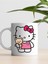Hello Kitty Tasarım Kupa Bardak - 300 ml Porselen - Baskılı Kahve & Çay Kupası 2