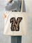 Leopar N Harf Desenli, Y2 Pinterest Retro Bez Çanta Tote Bag, Hediye Çanta 1