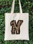 Leopar N Harf Desenli, Y2 Pinterest Retro Bez Çanta Tote Bag, Hediye Çanta 3