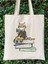 Kedi ve Kitap Tote Bag Bez Çanta 2