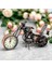Saatli Metal Motosiklet Biblo El Yapımı Dekoratif Masaüstü Saat Retro Motor Aksesuarı Hediyelik Işyeri, Ofis, Ev, Oda Süsü Koleksiyonluk Set 2