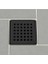 Sukar 10X10 cm Siyah Çelik Çerçeveli Kare Izgaralı Yandan Ø50 Çıkış Süzgeç 1041-1285022-31 1