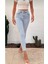 Kadın Açık Kar Mavi Kot Pantolon Skinny Jeans 2