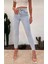 Kadın Açık Kar Mavi Kot Pantolon Skinny Jeans 3