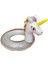 3-6 Yaş Renkli Simli Unicorn Simit Bebek ve Deniz Havuz Simidi 75 cm 2