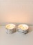 Iki Renkli Terrazzo Dekoratif Tealight Mumluk Seti, Beyaz ve Siyah 2