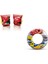 Renkli 23CM Çocuk Kolluk Takımı, Simit Desenli, 2'li Set, Eğlenceli ve Şık Tasarım 1