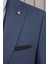 Erkek Likralı Slim Fit Sivri Yaka Yelekli Takım Elbise 3