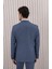 Erkek Likralı Slim Fit Sivri Yaka Yelekli Takım Elbise 4