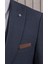 Erkek Likralı Slim Fit Sivri Yaka Yelekli Takım Elbise 4