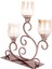 Kahverengi Metal ve Cam Üçlü Mumluk, 50X16X56 Cm, Şık ve Kullanışlı Tasarım 2