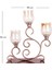 Kahverengi Metal ve Cam Üçlü Mumluk, 50X16X56 Cm, Şık ve Kullanışlı Tasarım 4