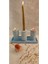 Bebek Mavisi Beton 4'lü Tealight Mumluk ve Dekoratif Sunum Tabağı Seti 2